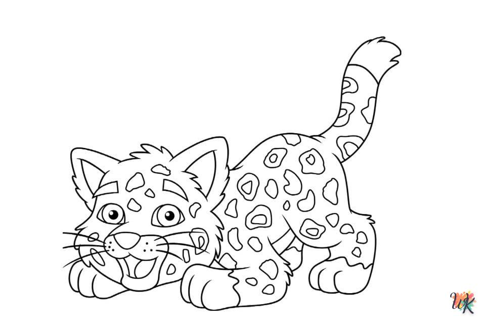 Dibujos para Colorear Leopardo 20