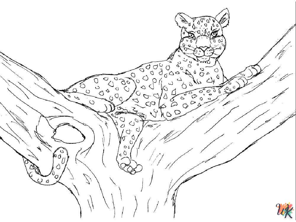 Dibujos para Colorear Leopardo 24