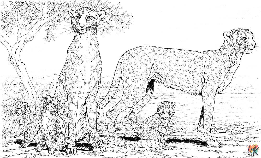 Dibujos para Colorear Leopardo 25