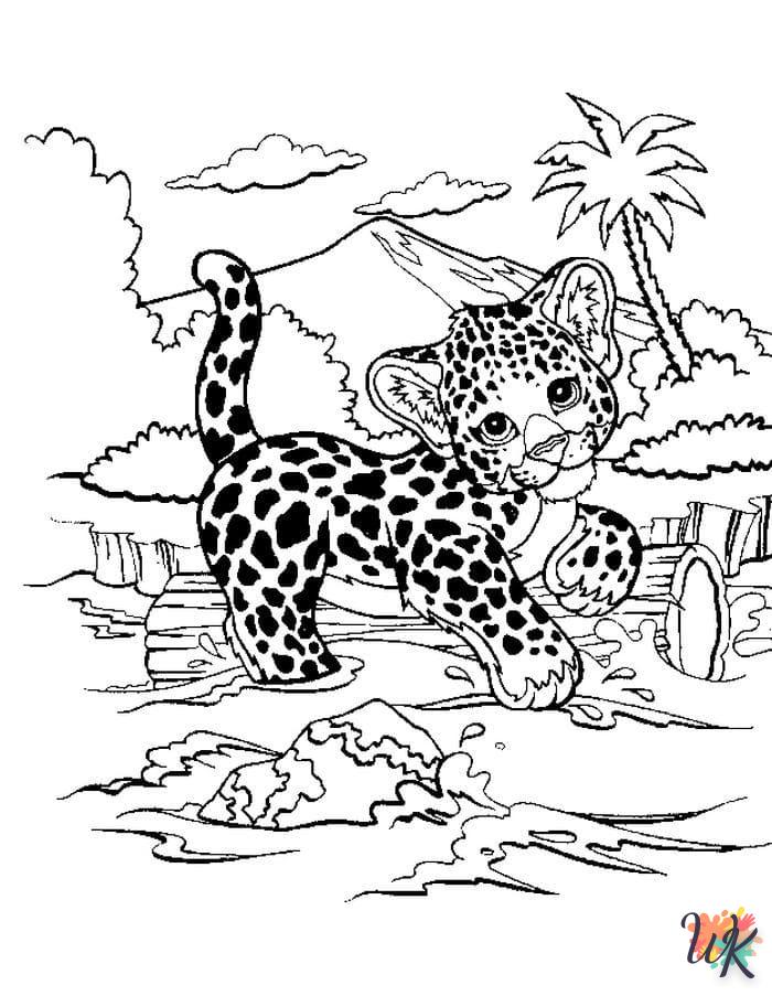 Dibujos para Colorear Leopardo 26