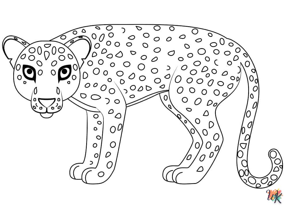 Dibujos para Colorear Leopardo 33