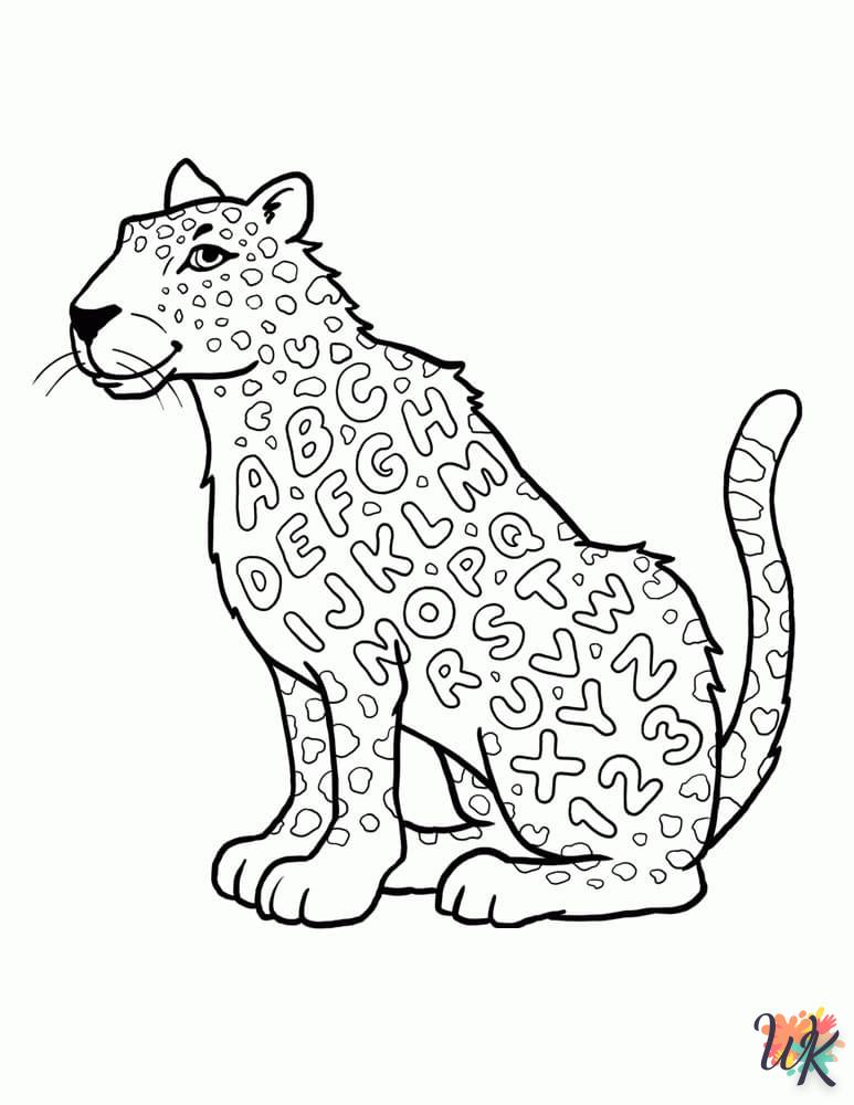 Dibujos para Colorear Leopardo 34