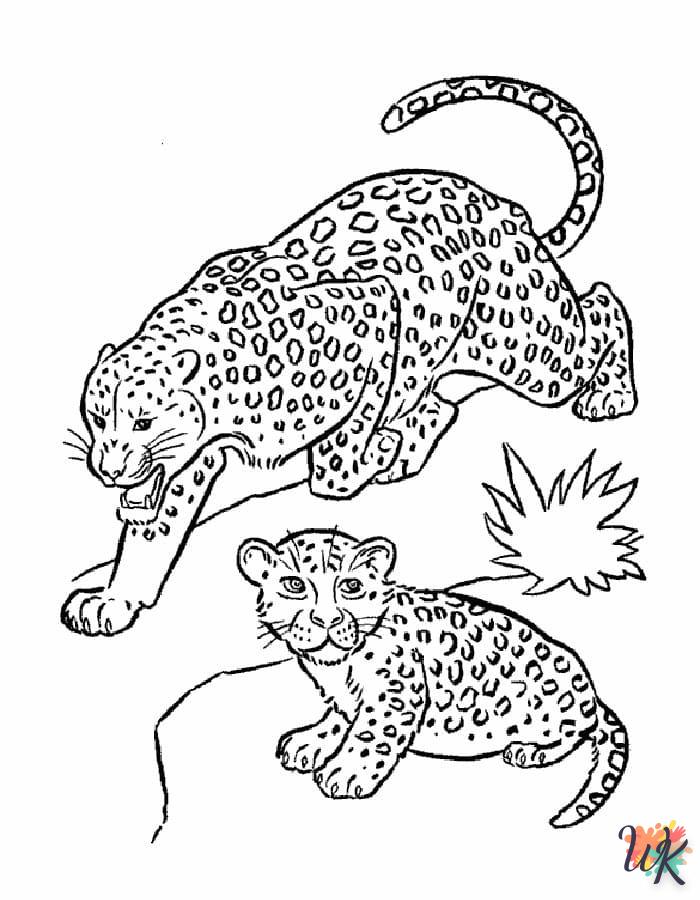 Dibujos para Colorear Leopardo 35
