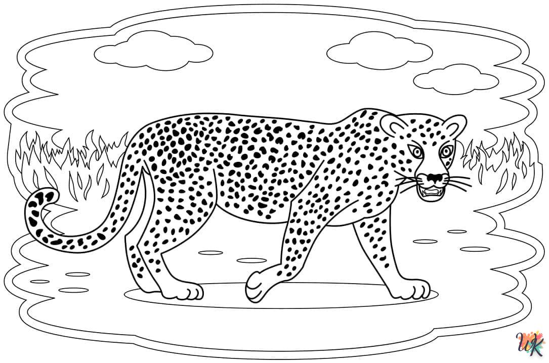 Dibujos para Colorear Leopardo 36