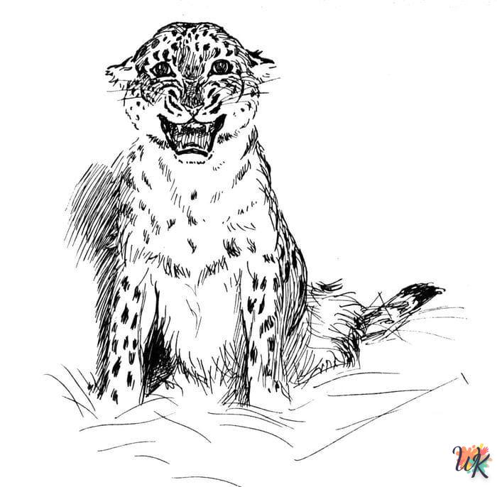 Dibujos para Colorear Leopardo 4