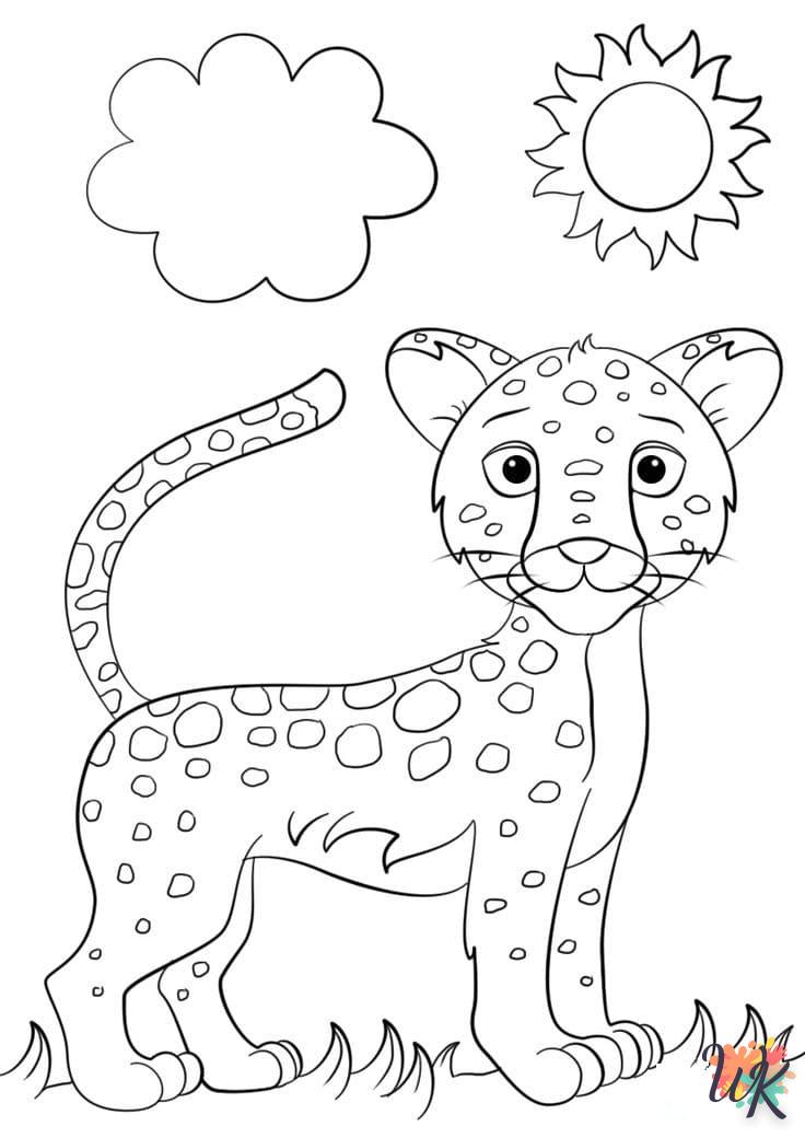 Dibujos para Colorear Leopardo 44