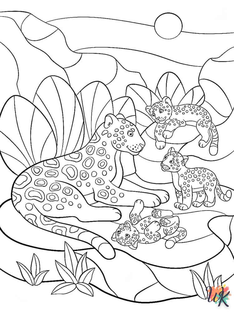 Dibujos para Colorear Leopardo 47
