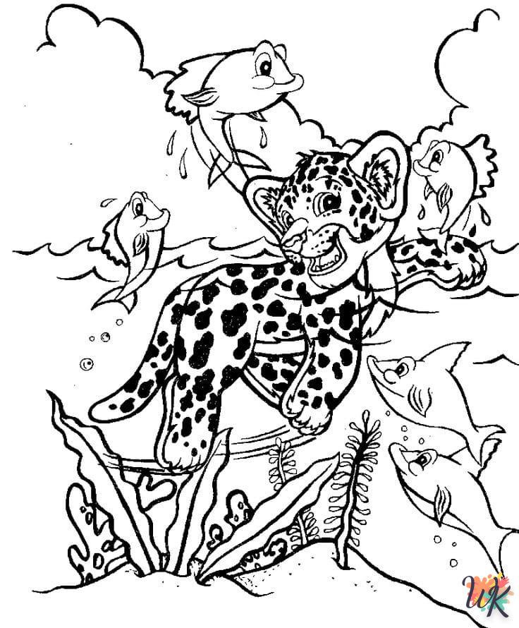 Dibujos para Colorear Leopardo 53
