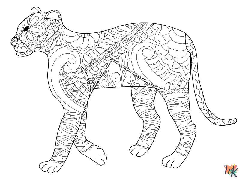 Dibujos para Colorear Leopardo 55