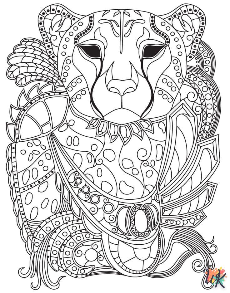 Dibujos para Colorear Leopardo 59