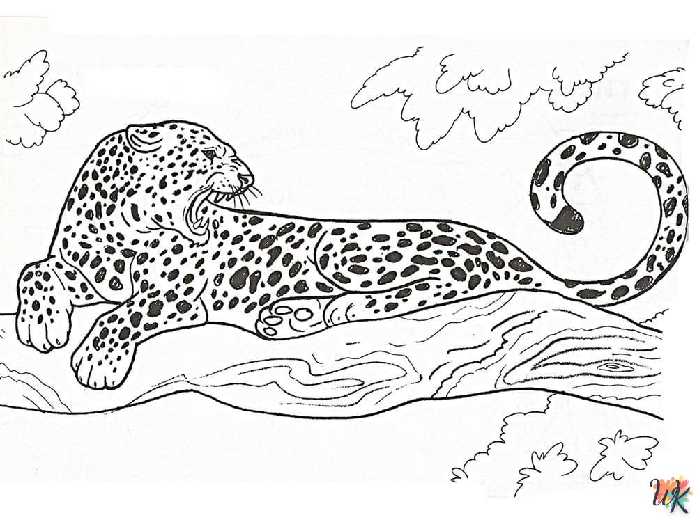 Dibujos para Colorear Leopardo 72