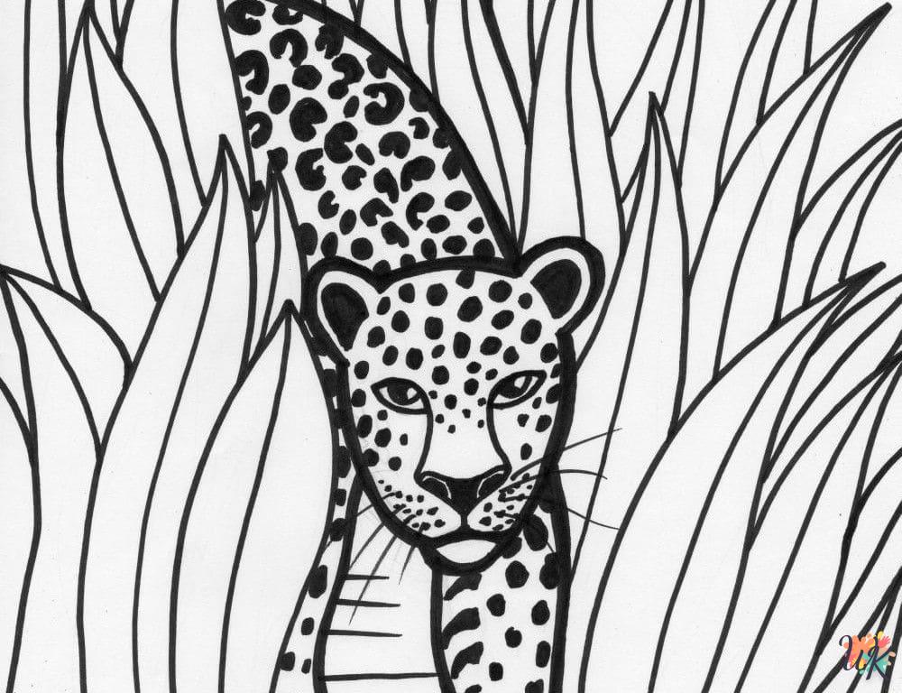 Dibujos para Colorear Leopardo 74