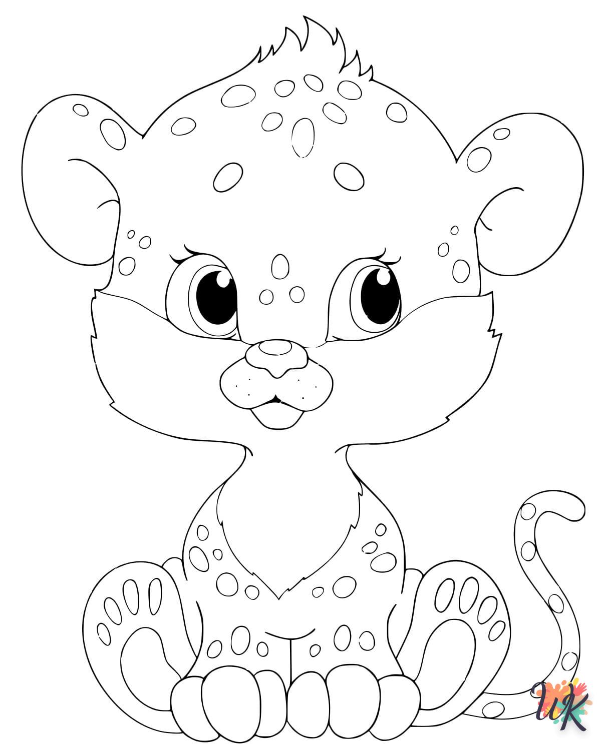 Dibujos para Colorear Leopardo 77