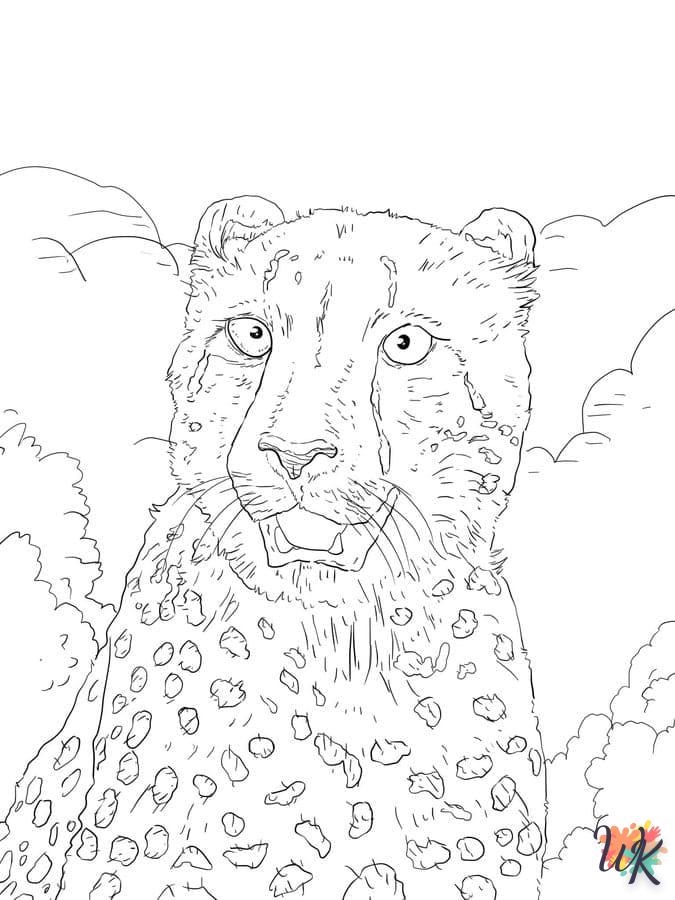 Dibujos para Colorear Leopardo 87