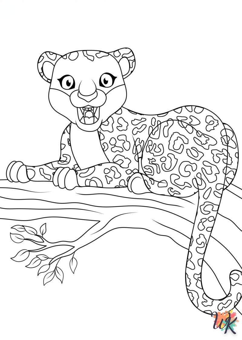 Dibujos para Colorear Leopardo 89