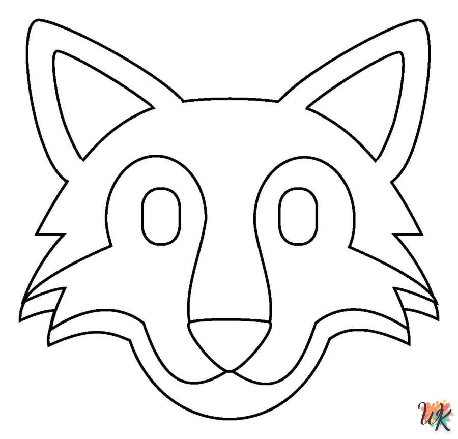 Dibujos para Colorear Lobo 1