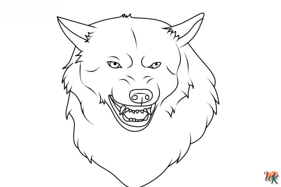 Dibujos para Colorear Lobo 103
