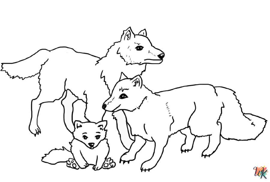 Dibujos para Colorear Lobo 11