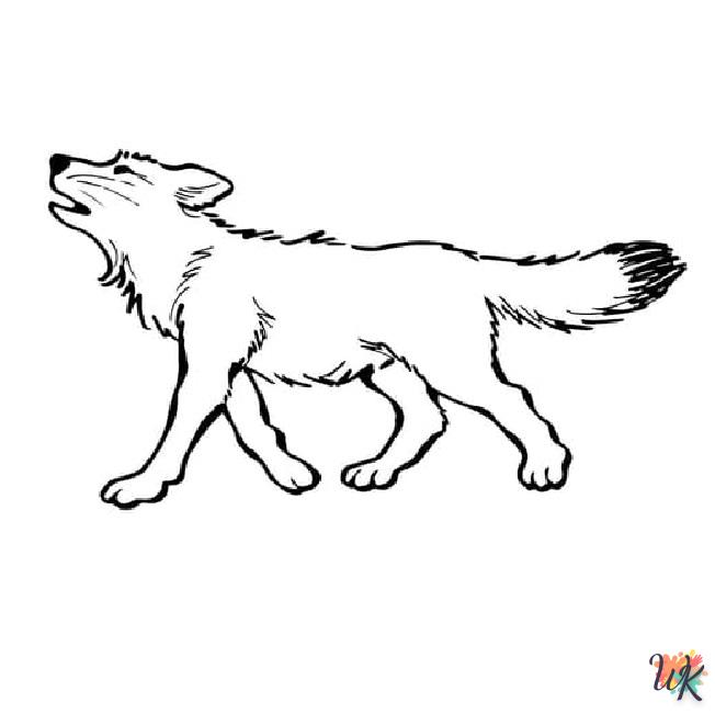 Dibujos para Colorear Lobo 20