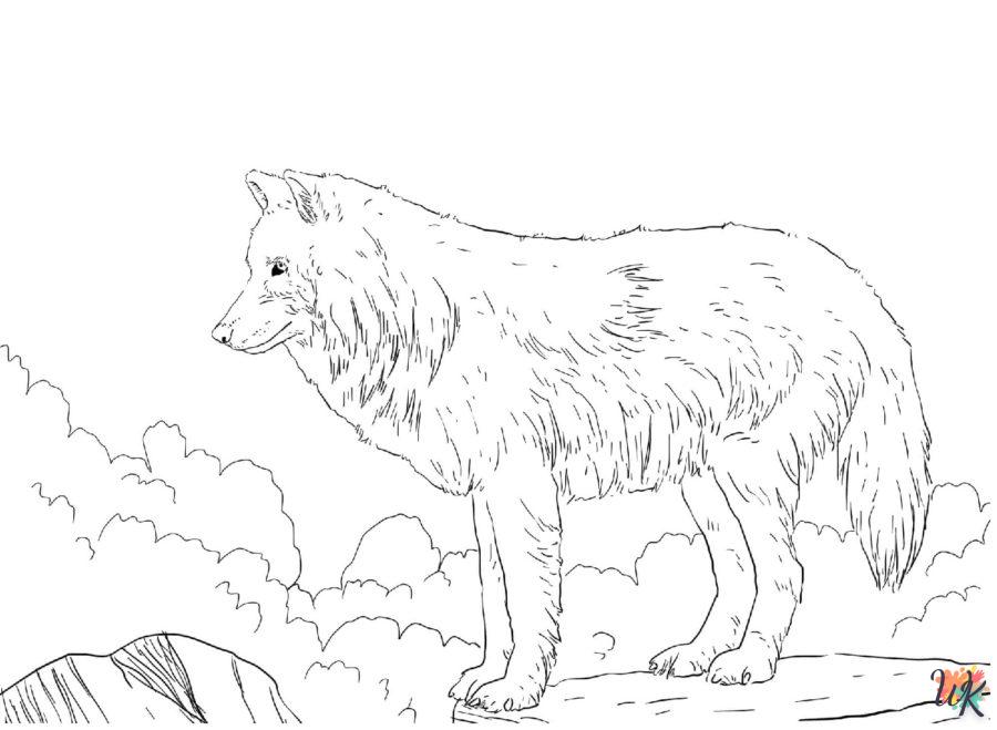 Dibujos para Colorear Lobo 35