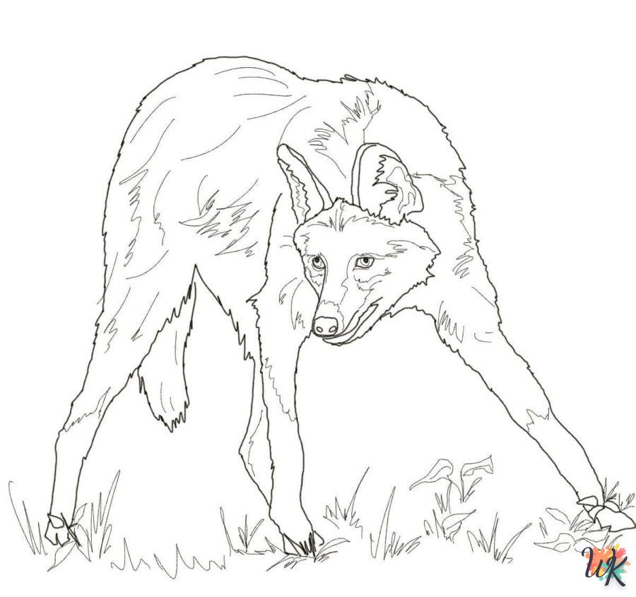 Dibujos para Colorear Lobo 7