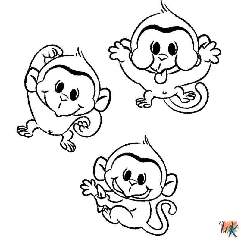 Dibujos para Colorear Monos 10