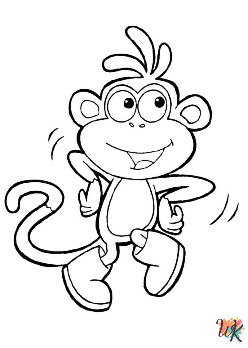 Dibujos para Colorear Monos 101