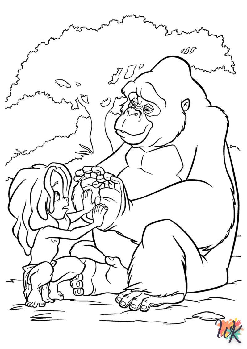 Dibujos para Colorear Monos 102