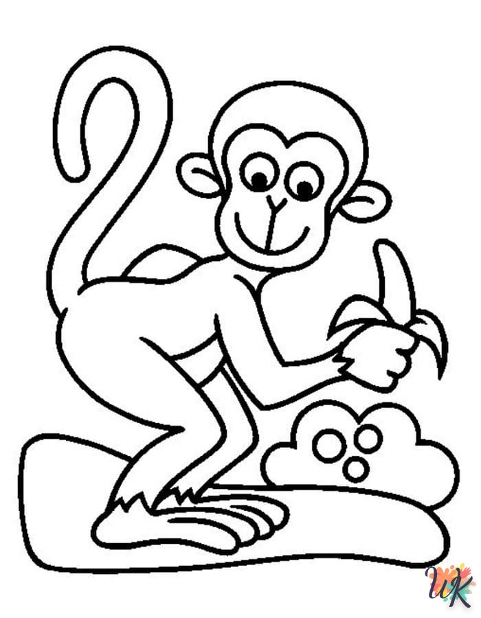 Dibujos para Colorear Monos 13