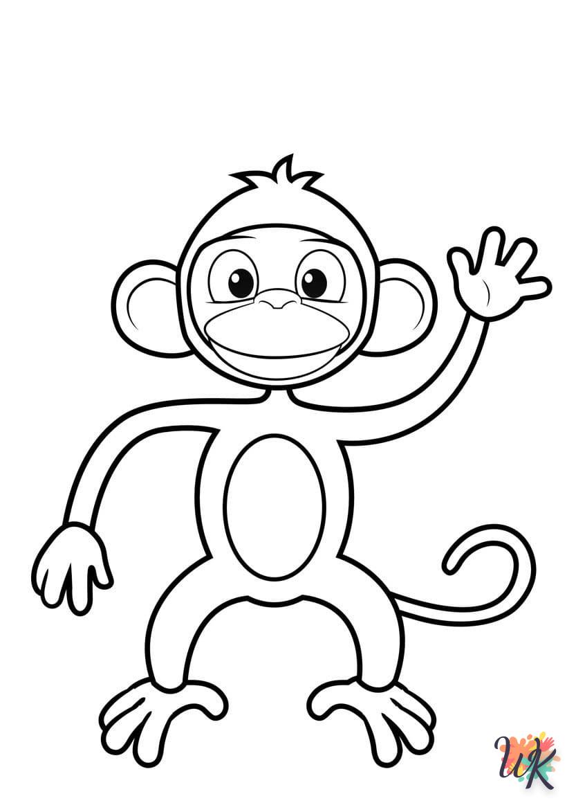 Dibujos para Colorear Monos 16