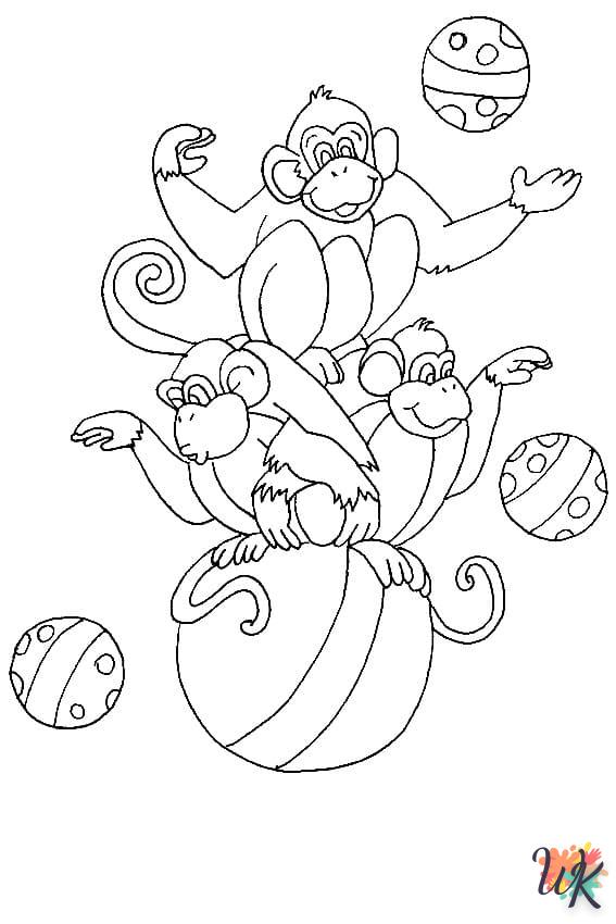 Dibujos para Colorear Monos 18