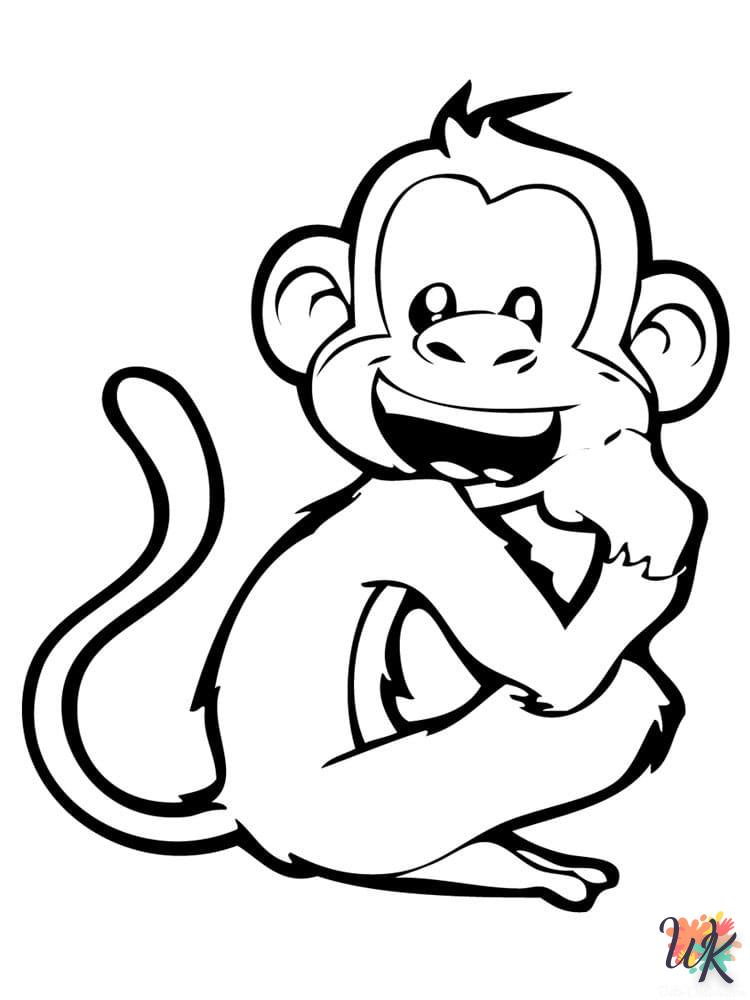 Dibujos para Colorear Monos 19