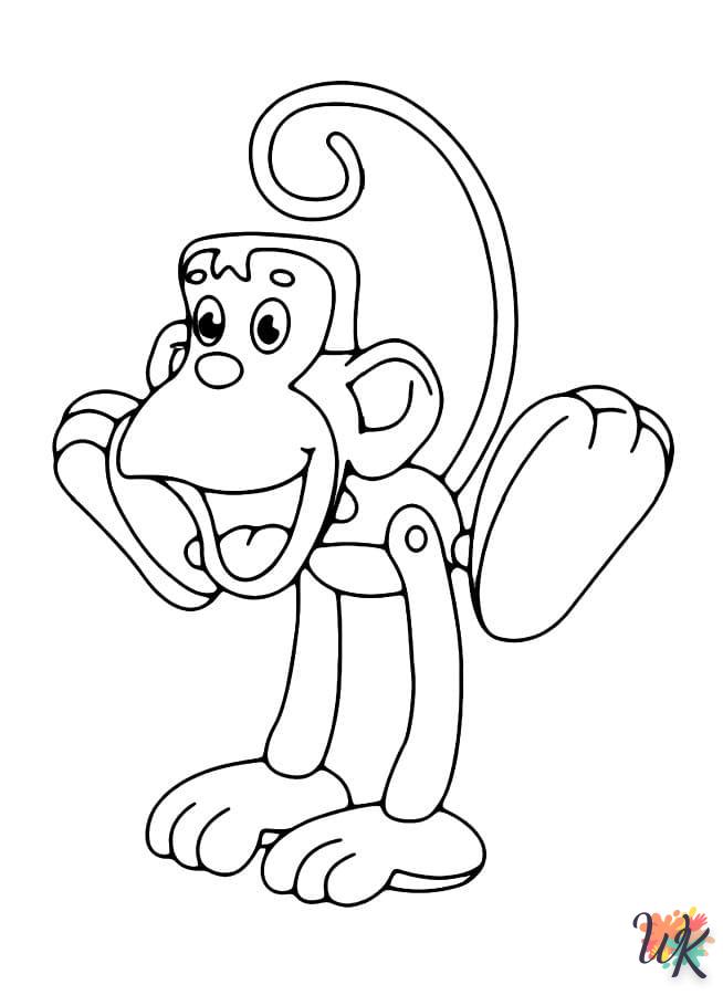 Dibujos para Colorear Monos 2