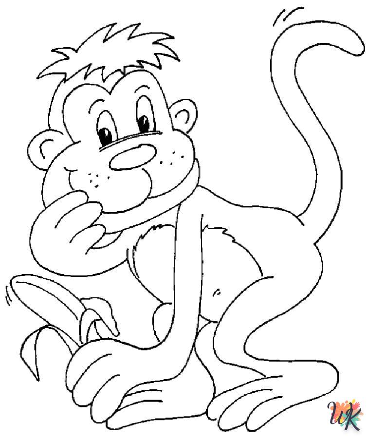 Dibujos para Colorear Monos 23