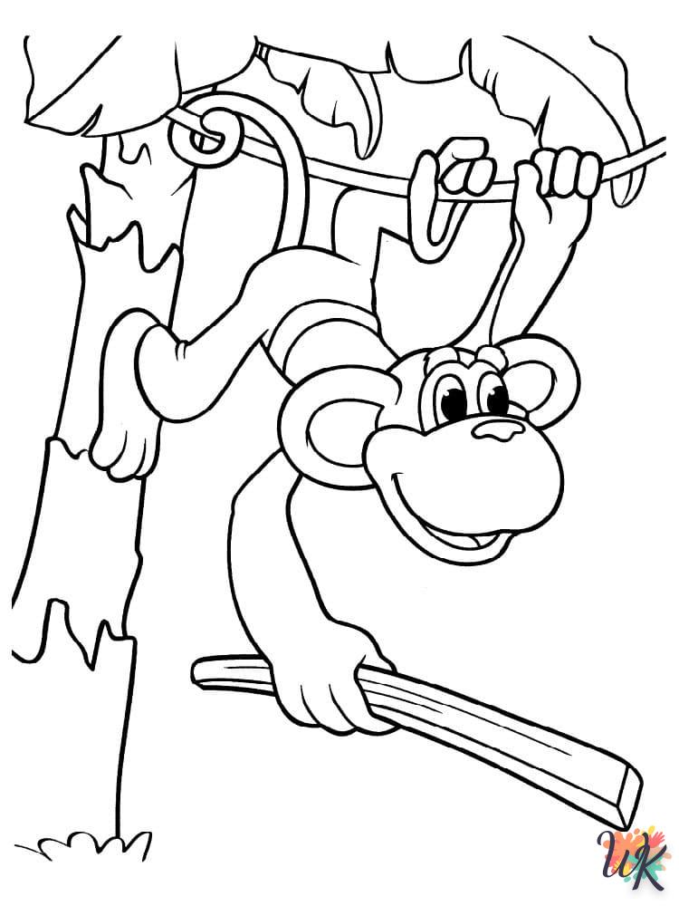Dibujos para Colorear Monos 26