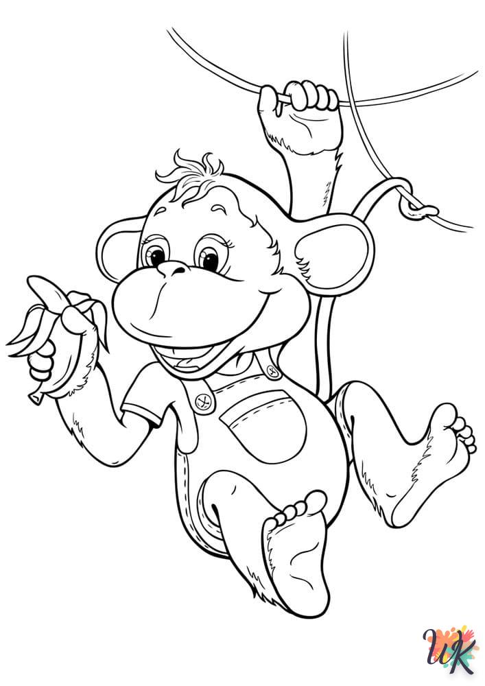 Dibujos para Colorear Monos 28