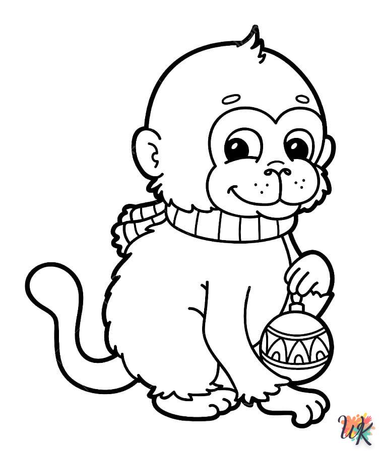 Dibujos para Colorear Monos 30
