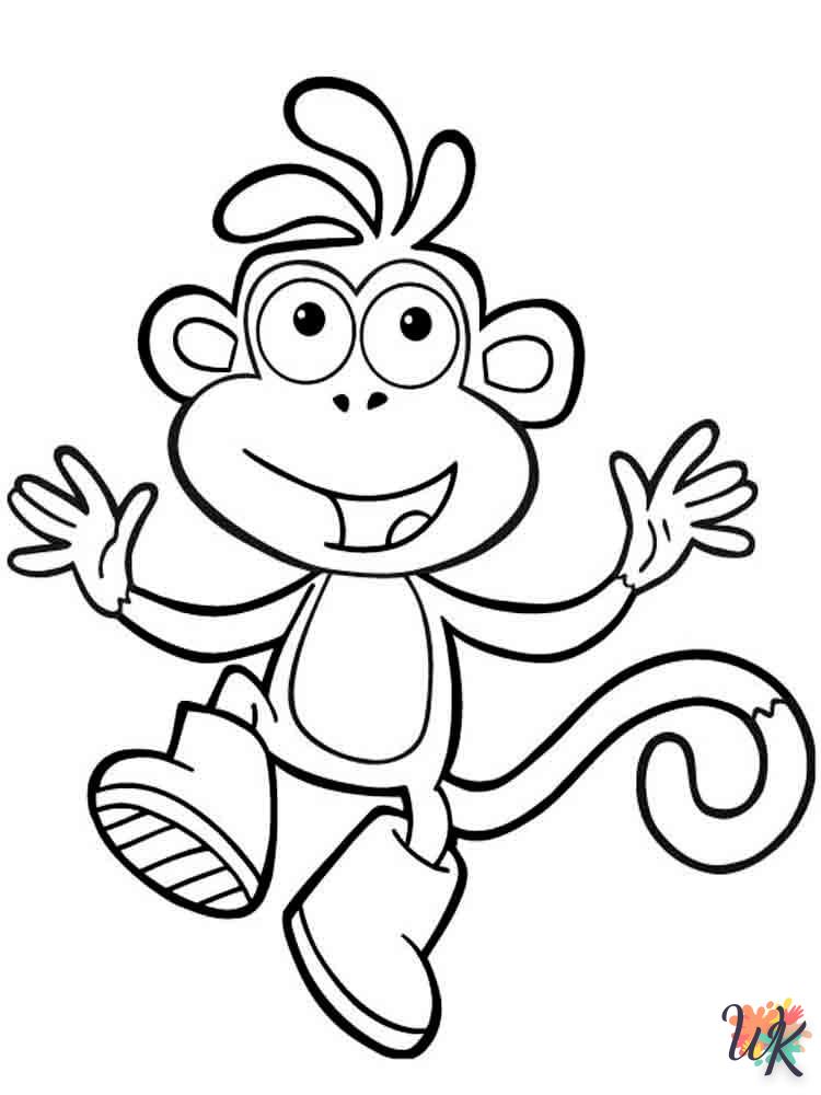 Dibujos para Colorear Monos 32