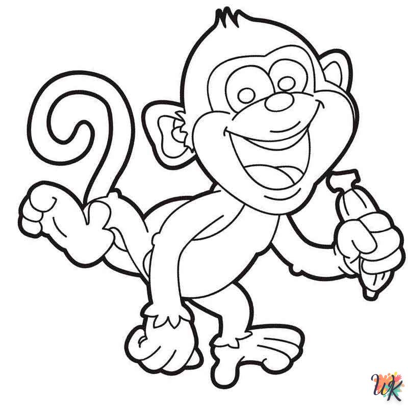 Dibujos para Colorear Monos 35