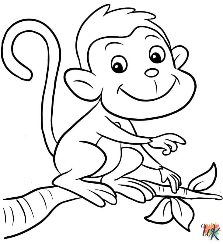Dibujos para Colorear Monos 37