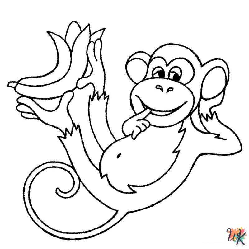 Dibujos para Colorear Monos 40