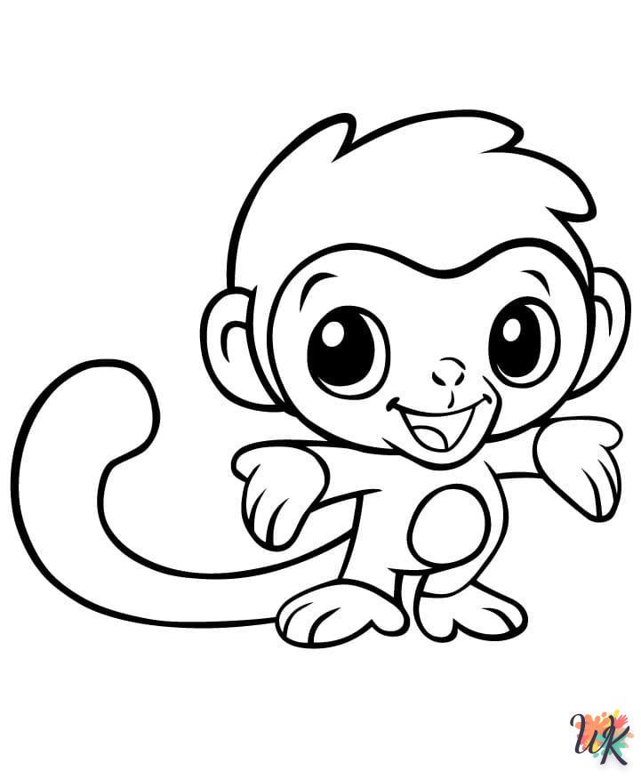 Dibujos para Colorear Monos 42