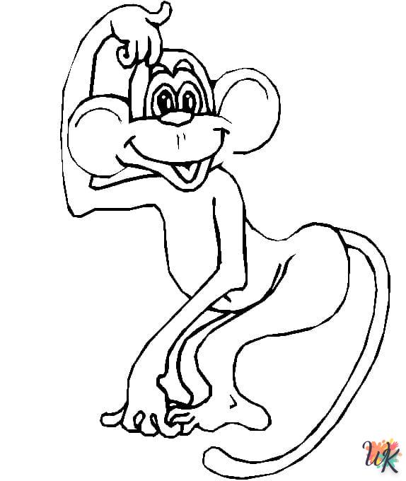 Dibujos para Colorear Monos 44