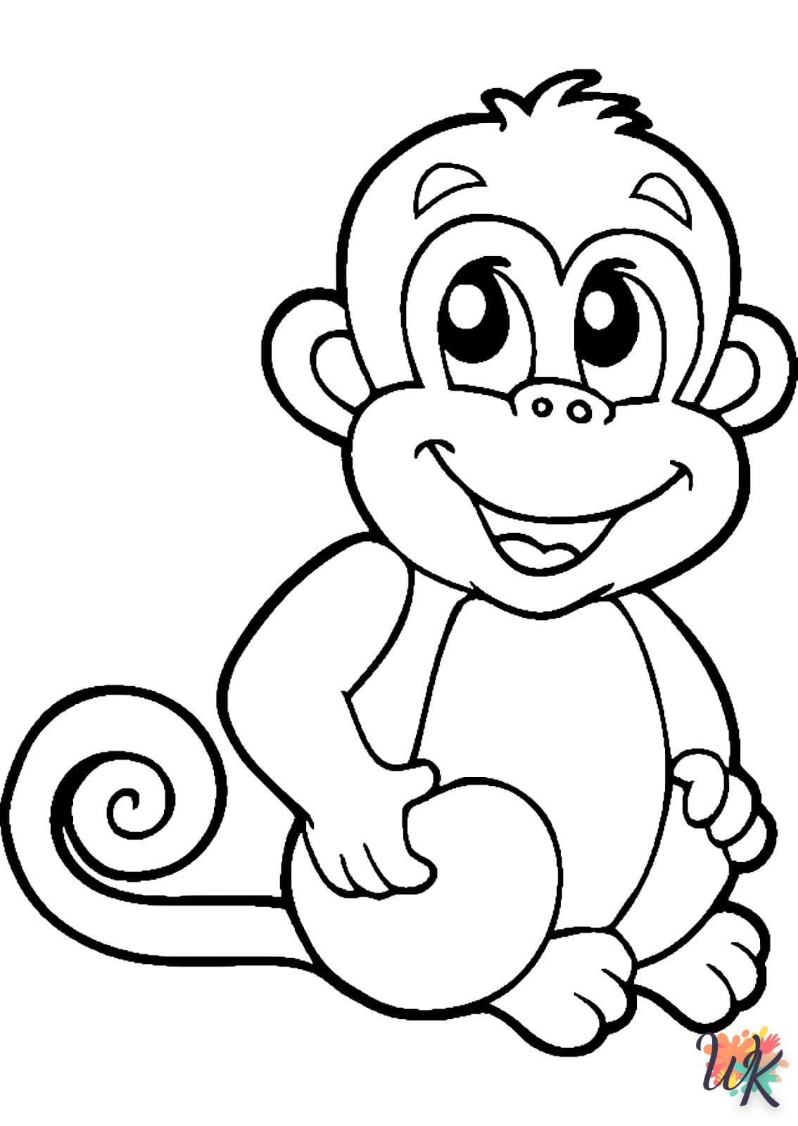 Dibujos para Colorear Monos 45