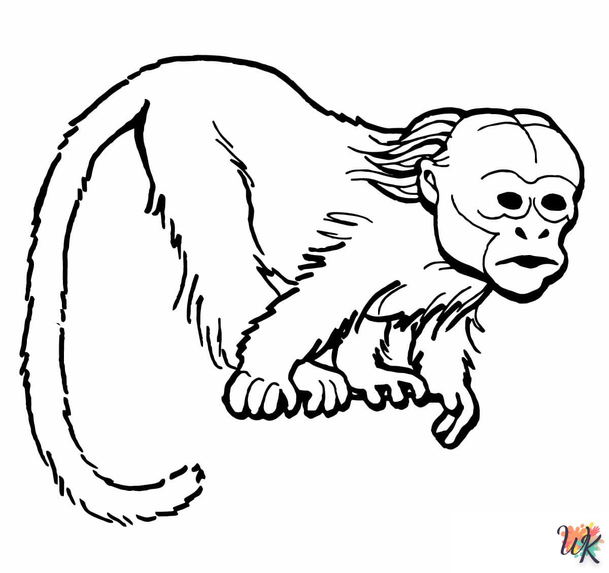 Dibujos para Colorear Monos 46