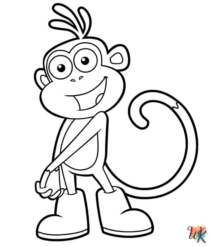 Dibujos para Colorear Monos 47