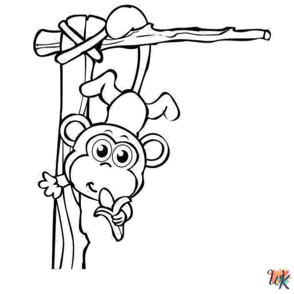 Dibujos para Colorear Monos 49
