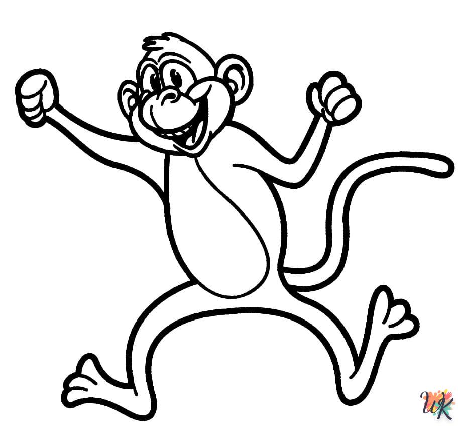 Dibujos para Colorear Monos 5