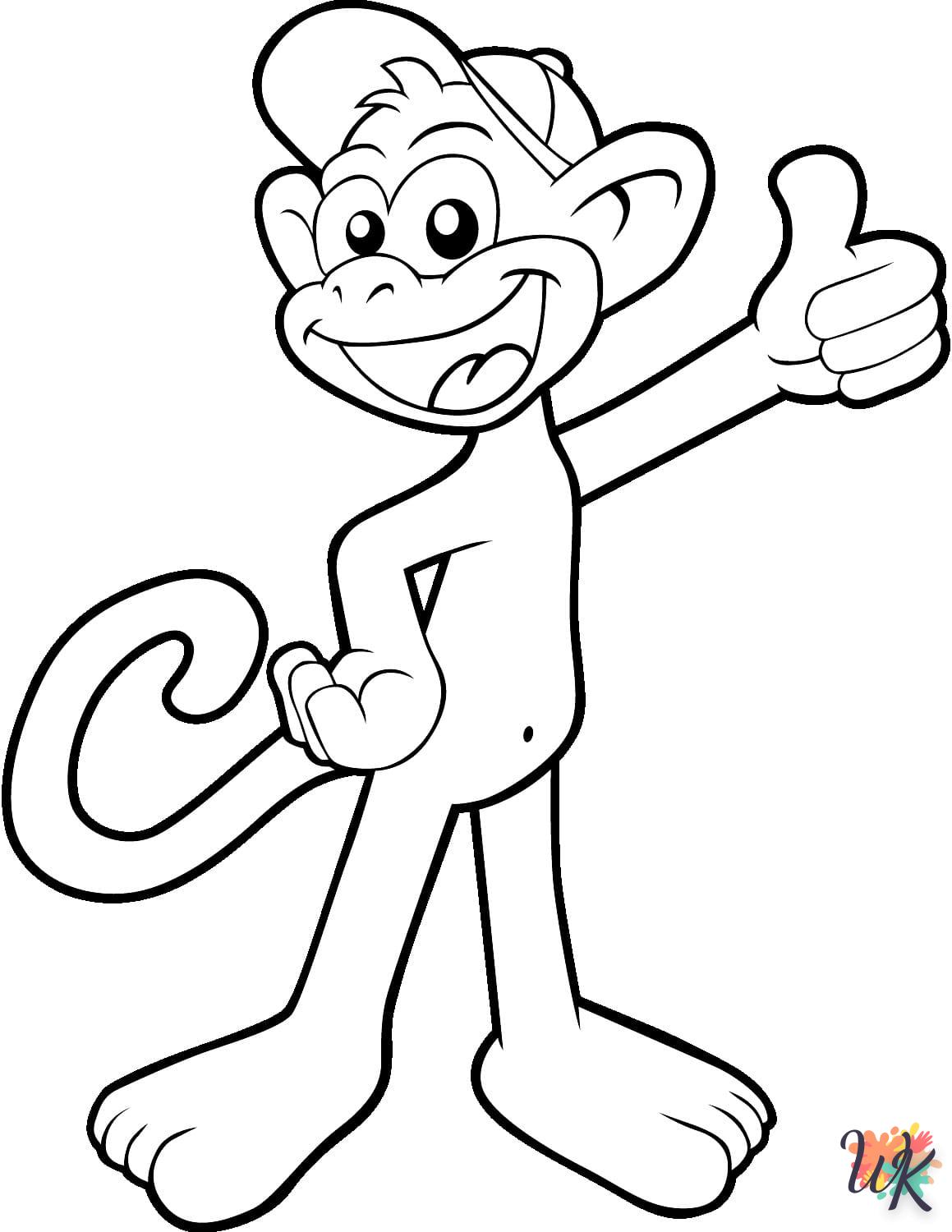 Dibujos para Colorear Monos 51