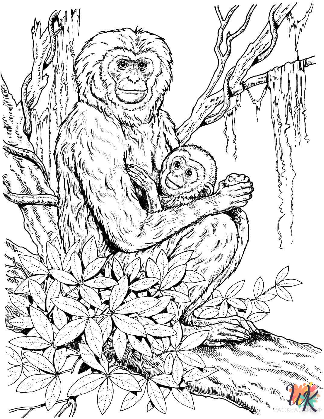Dibujos para Colorear Monos 52